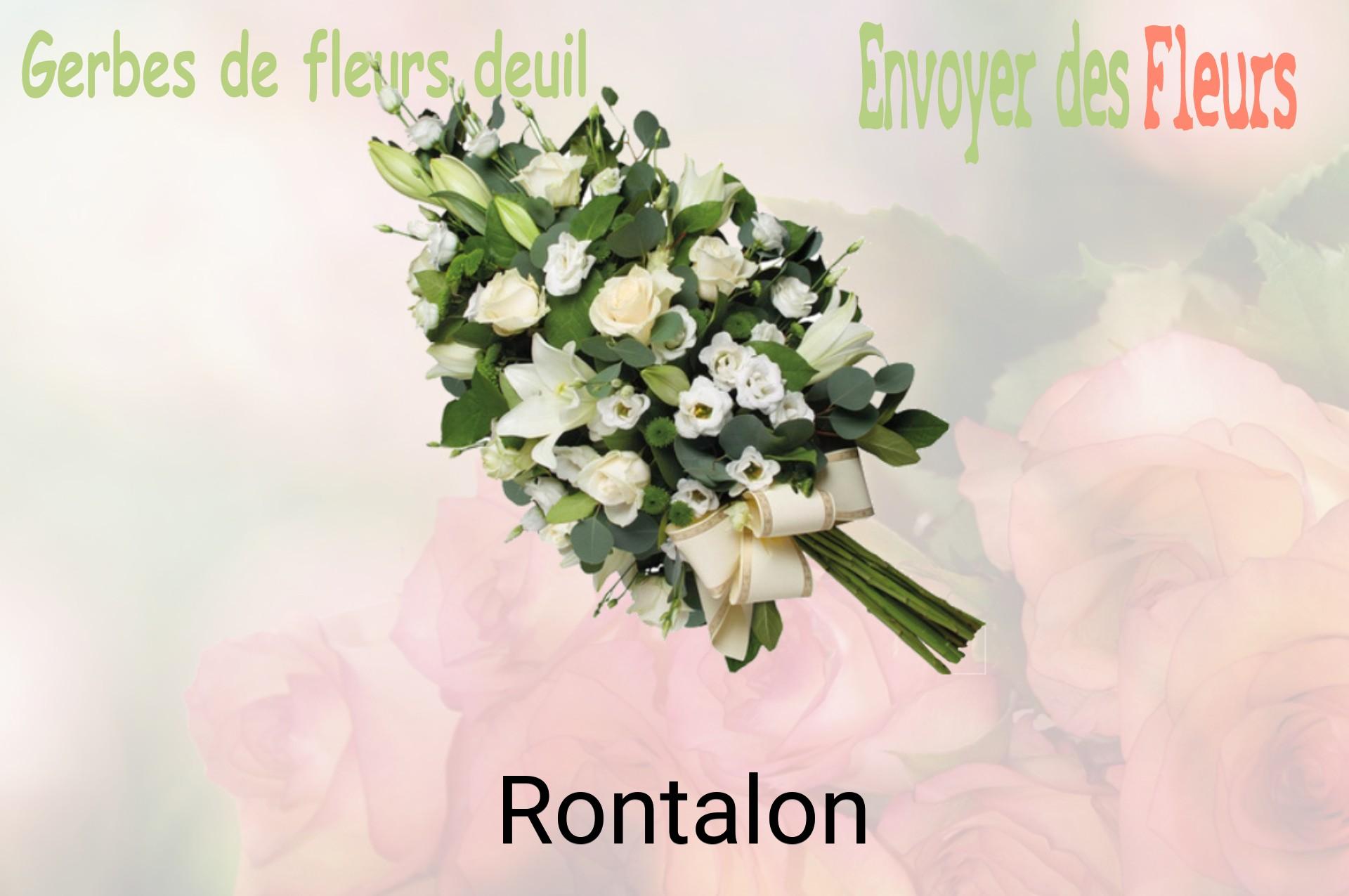 Gerbe de fleurs de deuil livrée à Rontalon